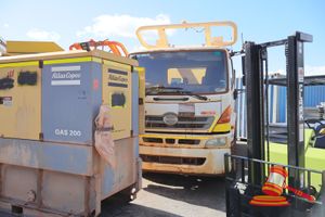 11 · 2011 Hino Euro 500 Truck White, Tri, Auto, Diesel Reg #: Unlicensed, ODO: Unsighted Eng #: A09CTT10193, VIN: JHDFM1ALMXXX10072 Features: Single Cab Water Cart, ROPS. (B2680814) (Asset # CC2097), (*Key # 138, WP#4887*) Condition: **Non- Runner - Tow Truck Required, Door Handles Removed, Door Trims Removed.** Panel: POOR, Paint: FAIR, Glass: FAIR, Tyres: FAIR, Dash: POOR, Upholstery: POOR, Floor: FAIR, Overall Condition: POOR