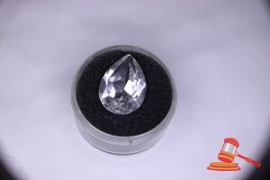 46 · WHITE QUARTZ, PEAR CUT, 11.1 CTS