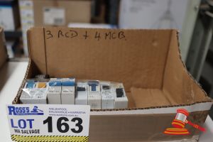 163 · 3x RCD AND 4x MCB, UNTESTED