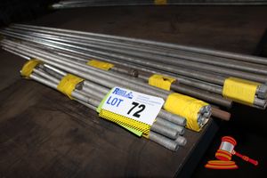 72 · APPROX 72 X ASSORTED 12MM BOOKER BARS. LENGTHS 450-1400MM. UNUSED