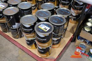 34 · APPROX 12 X TAUBMANS PROFESSIONAL PAINT TINS, WHITE, EXTERIOR MATT, WATER BASED, 4L TINS