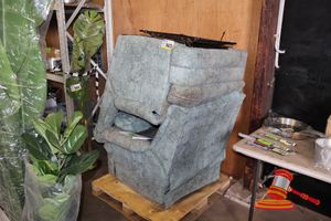 503 · 2 x LOUNGE CHAIRS BLUE/GREY COLOUR (GOOD CONDITION)