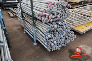 Approx; 100 Custers Aluminium Tubes, Approx; 2332mm L, Some Marks, In A Stillage