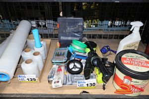 Tray Of Assorted Fishing Tackle Including Line, Lures, Hooks, Reels, Collapsible Fishing Rod And Diving Weights