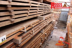 83 · MAR 201 - MARRI FEATURE TO STANDARD AND BETTER GRADE 100-120x25-30mm, 1.2- 3.4m, ROUGH SAWN BOARDS - APPROX 54lm