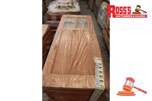 Timber Door With 4x Glass Panels, Code: Kuta, 2040 X 820 X 38mm