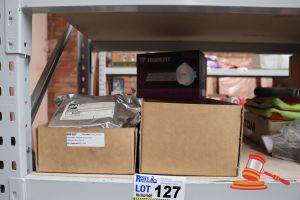 127 · BUNDLE WITH ASSORTED FACE MASKS, 3M DUST FILTERS AND SAFETY GLASSES