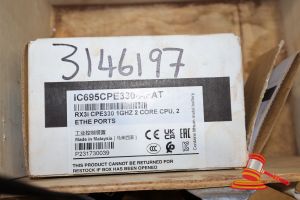 152 · 1 X EMERSON PACSYSTEMS INDUSTRIAL CONTROL EQUIPMENT, MODEL: IC695CPE330, RX3I CPE330 1GHZ 2 CORE CPU 2 ETHE PORTS, SN:P231730039, UNTESTED, BOXED, ON A PALLET, (B9242715), (PO 81956190, PLANT# 1008)
