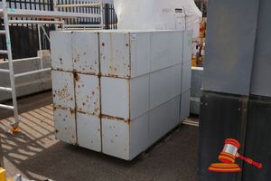 9x Metal Storage Cabinates, Open /S No Doors. Approx 370mm W X 460mm D X 1800mm H. Some Rust And Marks, Poor / Avg Condition. On Pallet. (P2)