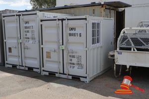 9 · 1 X SHIPPING CONTAINER, APPROX 1800X2200X2000MM,TYPE: DFC-7GP, OWNER NO: GMPU9049716, MANUFACTURER NO: DFCM182075, DATE MANUFACTURED: 2/2025, MAX GROSS: 3,170 KG, TARE: 670 KG, PAYLOAD: 2,500 KG, CU. CAP: 236.6 CU.FT, WITH DOOR AND WINDOW, PLYWOOD FLOOR, SIDE ACCESS DOOR