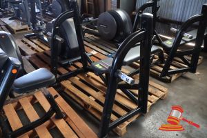 Flat Bench Press Rack, With Weight Holders, Some Marks, Approx; 1.9m L X 1.36m W X 1.1m H, On A Pallet