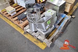 3 X Stainless Steel Perforated Pan, Approx; 320 X 240 X 220mm H, 1 X Stainless Steel Mixer, Approx; 370mm D, 1 X Stainless Steel Strainer/ Steamer, Approx; 370mm D