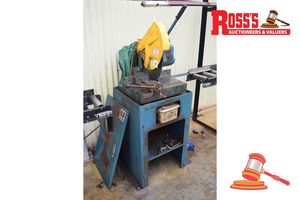 14 · Brobo Single Phase Cold Cut Off Saw with 400mm Blade *With lnfeed & Outfeed Roller Conveyors Size 5900mm Long x 215mm Rollers