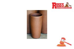 45 · Matching set of 2 Grey Rust Planters - Sizes: 26 x 28.5 cm, 38 x 42 cm, RRP $255 Create a stylish designer display from the Rustic Grey Planter range, featuring a tall rounded planter with a textured grey-rust finish, this range brings a clean, contemporary look to homes, patios, courtyards, entryways and landscaped spaces. Constructed from lightweight fibreclay construction, it combines practical lightweight handling with a premium look. It is designed for indoor and outdoor use, Drainage hole 