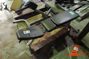 49 · 1 X LIFE FITNESS ADJUSTABLE BENCH, BLACK VINYL PADDED (SOME MARKS)