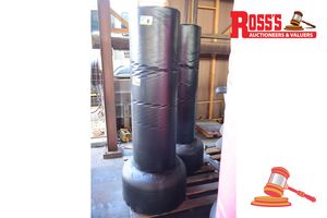 2 X Freestanding Punching Bags, Black, Approx ; 660mm D X 1.7m, On A Pallet
