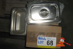 68 · 10 x GASTRONORM TRAYS, 65mm DEEP 1/9 WITH LIDS