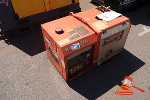 32 · 1 X KUBOTA LOWBOY 3 DIESEL ENGINE GENERATOR, MODEL: GL6000A-AU-B, 5.5KW, 6KVA,REPORTED 9871 HOURS, TAGGED AS FUEL INJ PUMP SUSPECT EXCESS FUEL BLOWBY, ASSET GN907, PO 81963175/01 (B8916491)