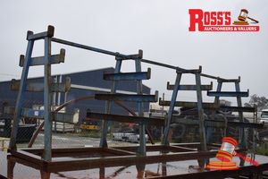 Steel Framed Heavy Duty Steel Stock Finger Rack *Size: 5.4 Metres Long x 2.05 Metres High x 4 Tiers