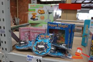 Bundle Of Toys Including: 2x 3-In-1 Brine Power Kits, 2x Popper Magic Games, 2x Killer Bunnies Booster Decks, Yo-Yos, All Unopened