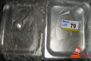 79 · 11 x GASTRONORM TRAYS, 65mm DEEP 1/2 WITH LIDS