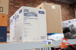 Bundle With 2x Boxes Of Tork Multipurpose Cloth Rolls And Box Of 3m Face Masks