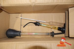 Three Glass Hydrometers Including 1x Carlton Density 1.50 Kg/M3 And 2x Endemano (Used With Marks And Wear)