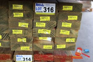 316 · 18x LENGTHS OF NON-STRUCTURAL, H4 TREATED PINE TIMBER, APPROX 120 x 45mm x 3m