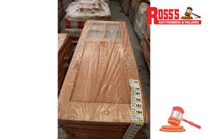 Timber Door With 4x Glass Panels, Code: Kuta, 2040 X 820 X 38mm