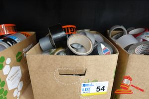 54 · BOX OF ASSORTED TAPE