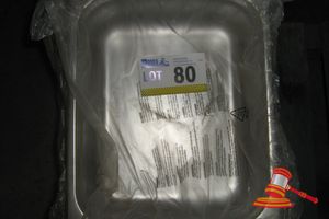 80 · 6 x GASTRONORM TRAYS, 100mm DEEP 1/2 NO LIDS