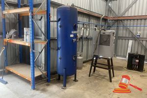 186 · WESTAIR AIR RECEIVER TANK. BLUE. MAX 1650KPI. REGISTRATION WP61105. LAST INSPECTION 14.3.25. APPROX DIAM 700 X H2400MM. NOTE: REMOVED FROM SERVICE 24TH JULY 2026