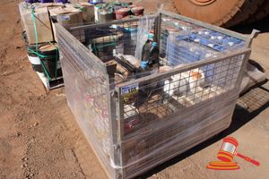 CRATE CONTAINING 2X ROUNDUP HERBICIDE 20L, 2X DEOBAK BLUE ECO ACTIVE 20L(NOTE SLIGHT LEAK), 4X BIRD DROPPING REMOVER 5L, 1X BIRD BAND LIQUID, VARIOUS JOTUN PAINTS PART A & B VARIOUS COLOURS