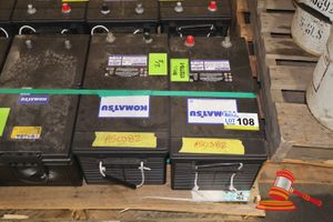 2x Komatsu Lead Acid Batteries, No:58d0601190, 1425 Cca, 440 Vc, Untested ( S44#Ritm0767058,Dr#1441 )