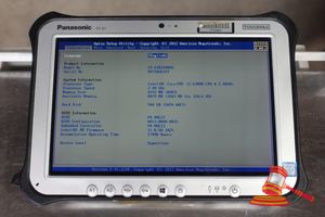 21 · PANASONIC FZ-G1 TOUGHPAD, INTEL CORE i5 6300U 2.40GHZ CPU, 8GB RAM, 500GB SSD / NO OS, 17490 HOURS, SN:8FTSA26147 / AN:ITT23807, UNTESTED ( NO CHARGER / SOME MARKS)