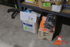 47 · 1 X APPROX; 1000 POLYPROLYLENE OVERSHOE ANTI-SKID, SIZE 16 X 40CM, ASSORTMENT OF BLACK GLOVES OF VARIOUS SIZES