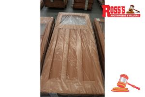 424 · TIMBER DOOR WITH PANEL (NO GLASS), CODE: ED 84, 2040 x 870 x 40mm