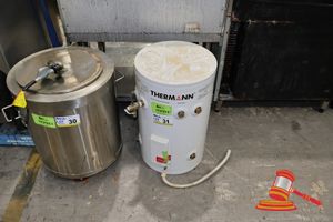 31 · THERMANN ELECTRIC HOT WATER STORAGE HEATER, 50L, 240V (HARD WIRED). WHITE. APPROX; 380MM X H640MM, USED. UNTESTED