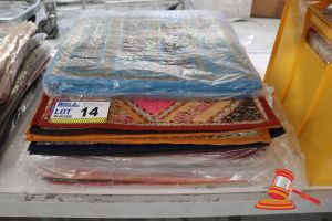 14 · BUNDLE OF COLOURFUL BEADED CUSHION COVERS, 40 x 40cms