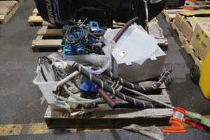 8 · BUNDLE INCLUDING 2 CYLINDER ENGINE, FUEL TANK, PIPES, PROP SHAFT, S97 YACHT ENGINE & TRANSMISSION, 30HP NANNI MARINE ENGINE, RAW WATER PUMP OVERHAULED - WITH NEW IMPELLER FITTED, OPERATATIONAL HRS UNKNOWN, CONVERTED TO TLEECTRIC, COMES WITH - SHAFT **PITTED / CORRODED**, PRP, CONTROL PANEL & ASSORTED COMPONENTS