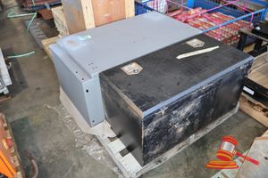 97 · 2 X TRUCK CHASSIS TOOLBOX, ONE APPROX; 640MM D X 1.1M H X 500MM W, OTHER, 450MM H X 1M W X 500MM D, WITH LATCHES, SOME MARKS, ON A PALLET