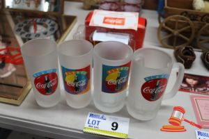 4x Assorted Coca-Cola Glasses