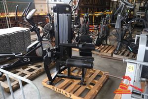 3 · 1 X SEATED LEG CURL MACHINE, PLATE LOADED, UP TO 90KG PLATES,APPROX; 1.3M W X 1.2M D X 1.7M H (SOME MARKS), DAMAGED CABLES, ON A PALLET