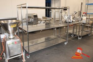 2 X Stainless Steel 3 Tier Mobile Shelving Unit. Approx 2000 X 450 X H1800mm