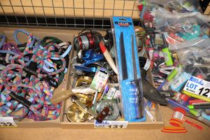 Tray Of Assorted Fishing Tackle Including Line, Hooks, Lures, Reels And Knives