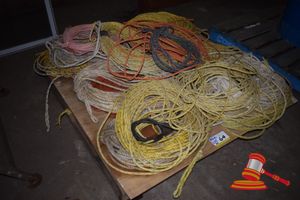 Pallet of 14 Coils of Polyester Rope, Assorted Lengths