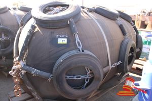 Large Rubber Fender/Buoys Wrapped In Tyres, Approx 3200 X 1800 X 1700mm