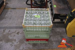 48 · 3 X DISHWASHER RACKS WITH 25 X BEER GLASSES
