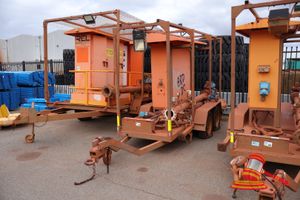 2010 Uon Dewatering Trailer, Orange, Tandem Axle, Reg #: Unlicensed, VIN: 6T9T27WA1A0AAK520 Features: Ring Hitch, Stabiliser Arms, Section Of Piping & Valves, Bore Pump Starter Panel. (Asset # MST-05), (*WP#4775*) Condition: **All 4x Flat Tyres.** Panel: FAIR, Paint: FAIR, Tyres: FAIR, Floor: FAIR, Overall Condition: FAIR