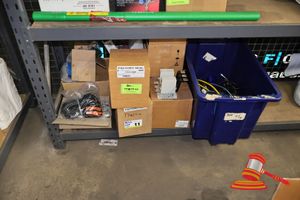 11 · APPROX 7 X BOXES OF ELECTRICAL COMPONENTS, INCLUDES: ALLEN-BRADLEY 193-ESM-VIG-200A-D180 MOTOR PROTECTION CIRCUIT BREAKER, ALLEN-BRADLEY 1756-PB75R CONTROLLOGIX DC REDUNDANT POWER SUPPLY SN:76417052, VARIOUS ELECTRICAL CABLES AND CORDS, VARIOUS OTHERS (FACTORY SEALED / BOXED), BLUE TUB